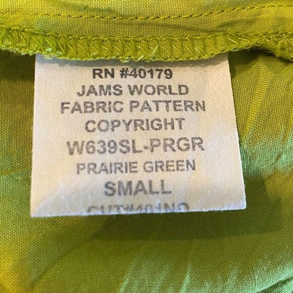 Jams World Sz S Prairie Green Rayon Sleeveless Beach Summer Tank Top - Picture 5 of 5